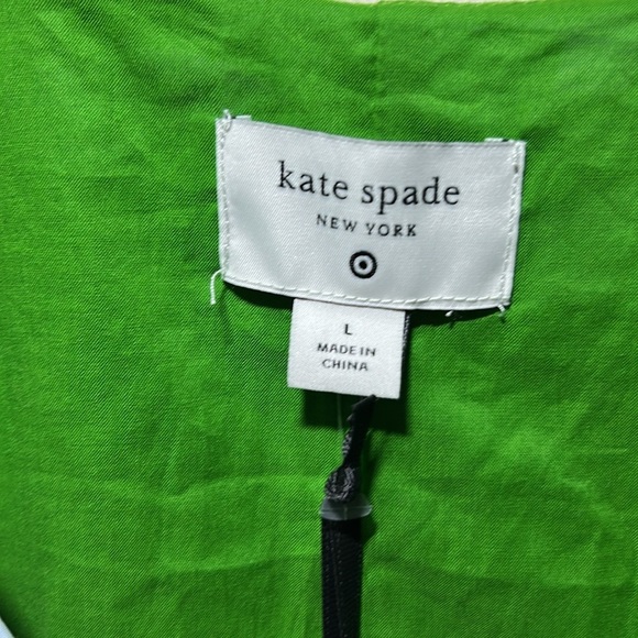 Kate Spade X Target Rose Poplin Green Long Sleeve Mini Dress Size Large NWOT - Picture 7 of 10